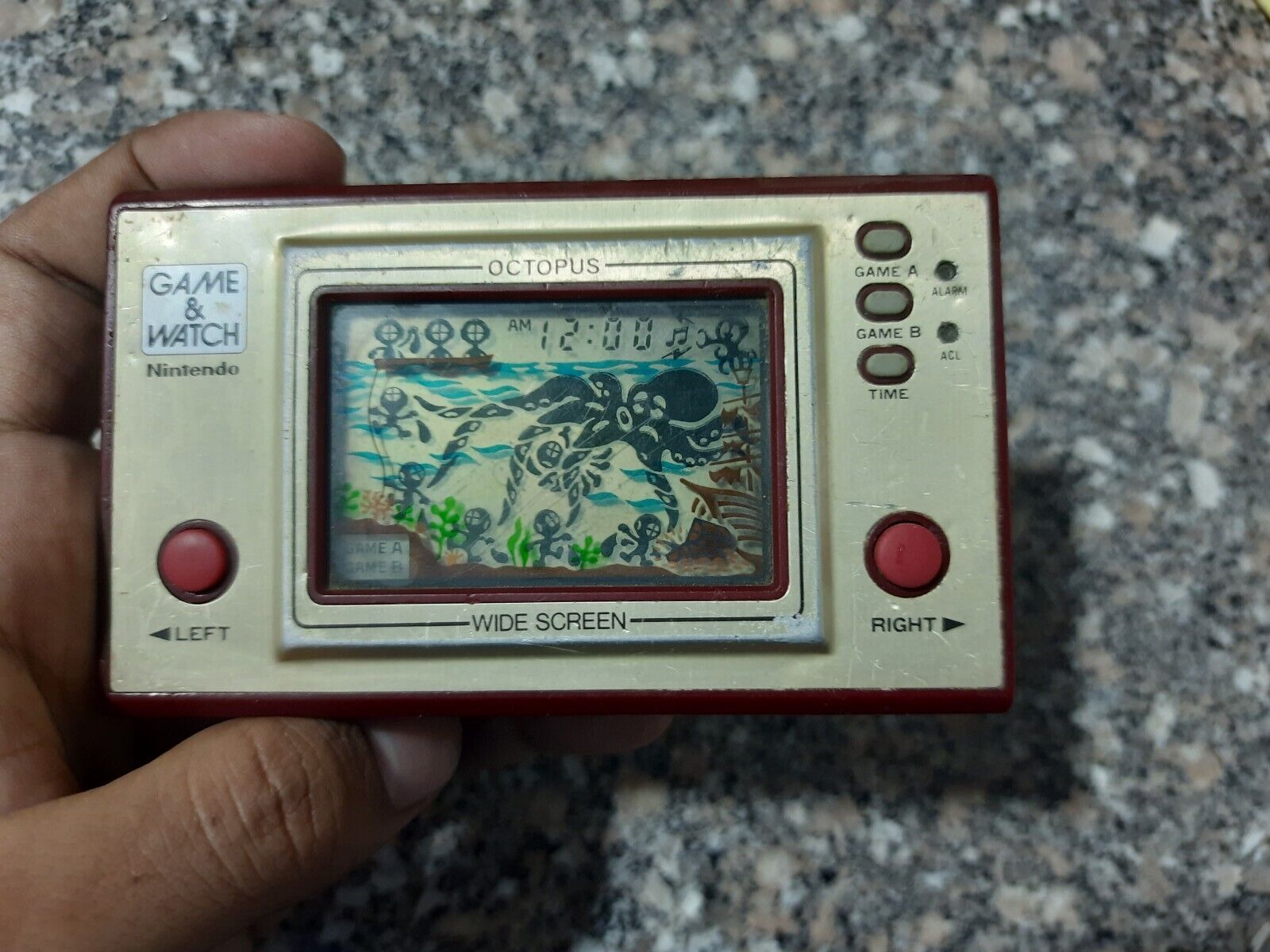 GAME And WATCH OCTOPUS 1981 Wide Screen NINTENDO JAPAN #1 