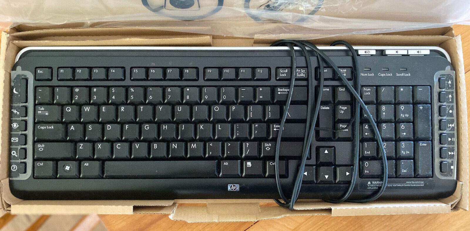 Vintage HP US Multimedia Computer Keyboard Wired Model 5189 P/N 5188-6077