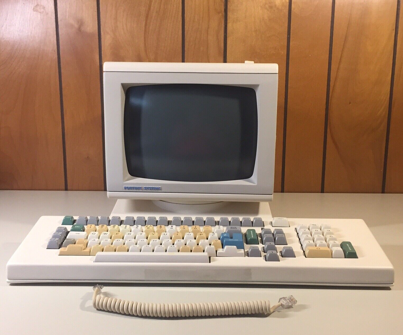 Vintage 1983 FORTUNE Systems Corp. Computer 32:16 Monitor/Keyboard RARE #2