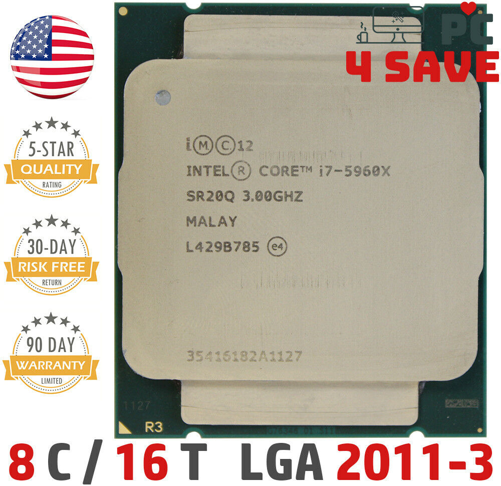 Intel Core i7-5960X CPU 3.0 ~ 3.5 GHz 8-Core LGA 2011-3 R3 SR20Q Extreme Edition