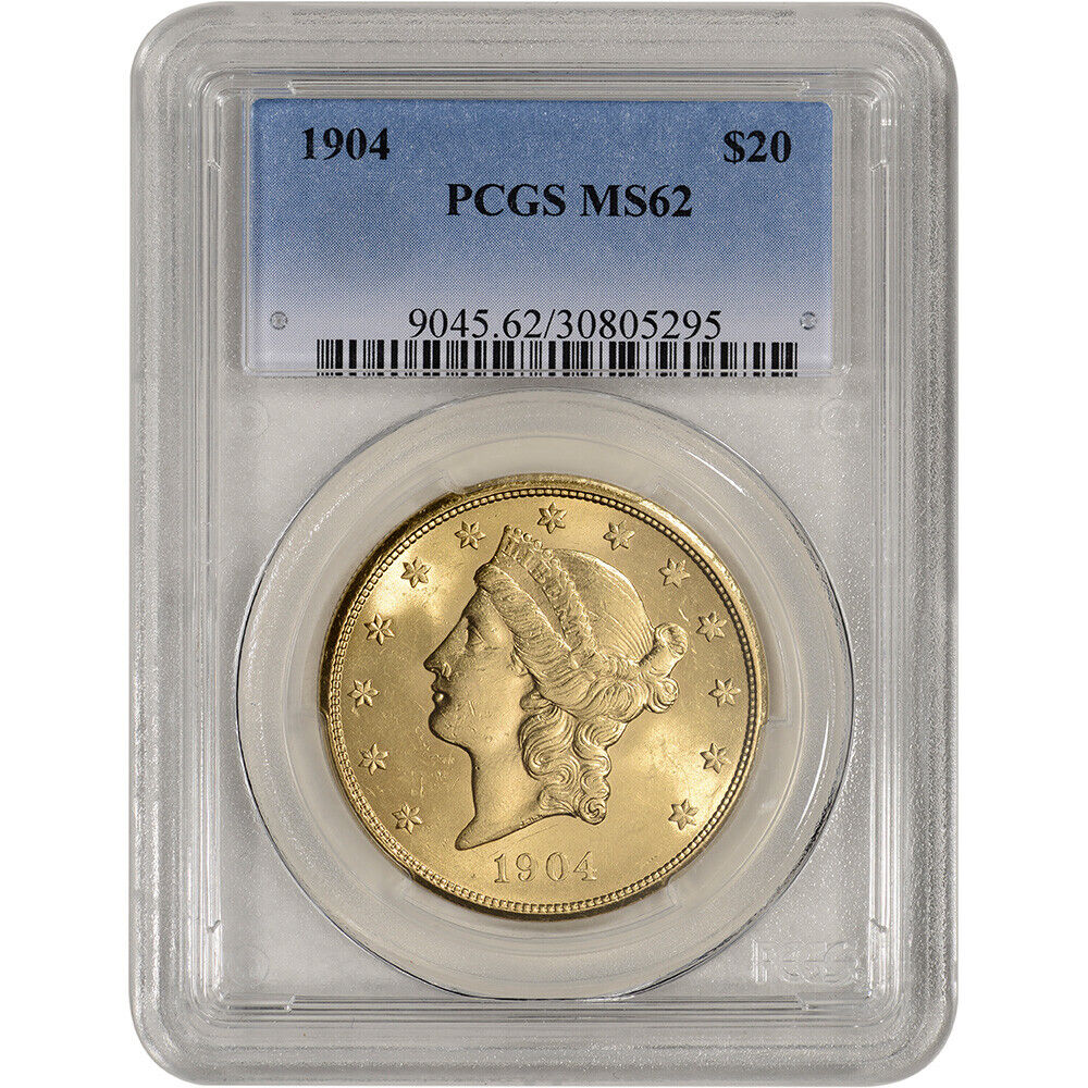 US Gold $20 Liberty Head Double Eagle - PCGS MS62 - Random Date