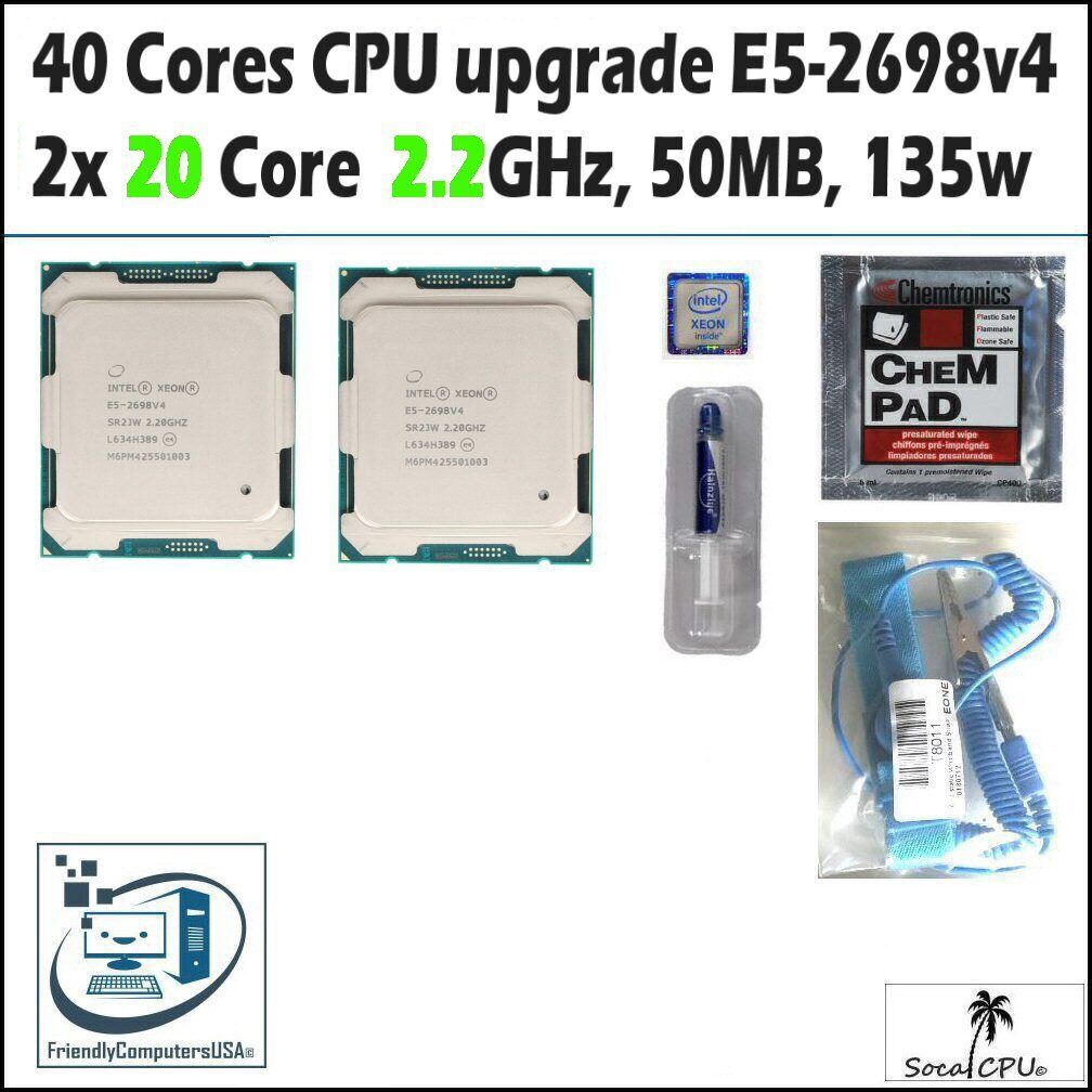 Dell Poweredge Server C4130, C6320 4N 24 SFF CPU Processor upgrade to  E5-2699V4