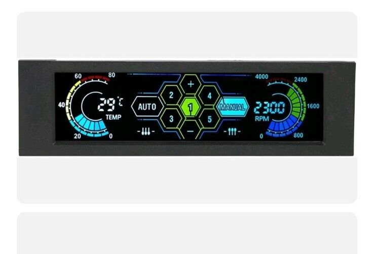 Fan Controller Temperature Monitor Automatic Speed Control LCD Front Panel STW 5
