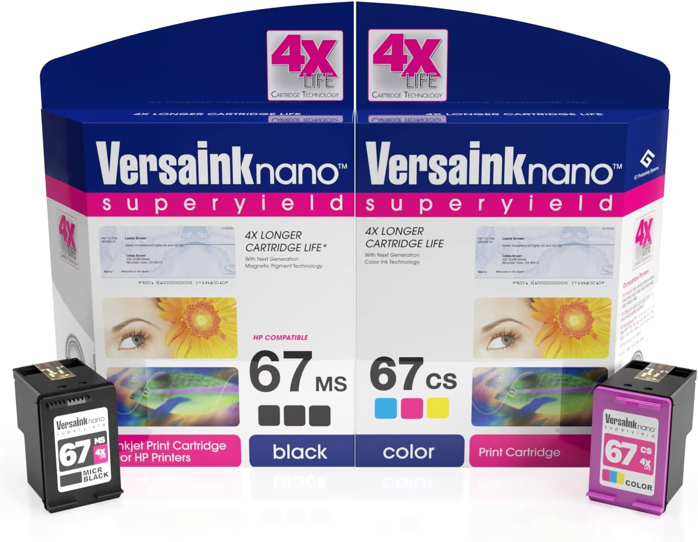 VersaInk-Nano HP 67 MS MICR Black Ink Cartridge for Check Printing & VersaInk...