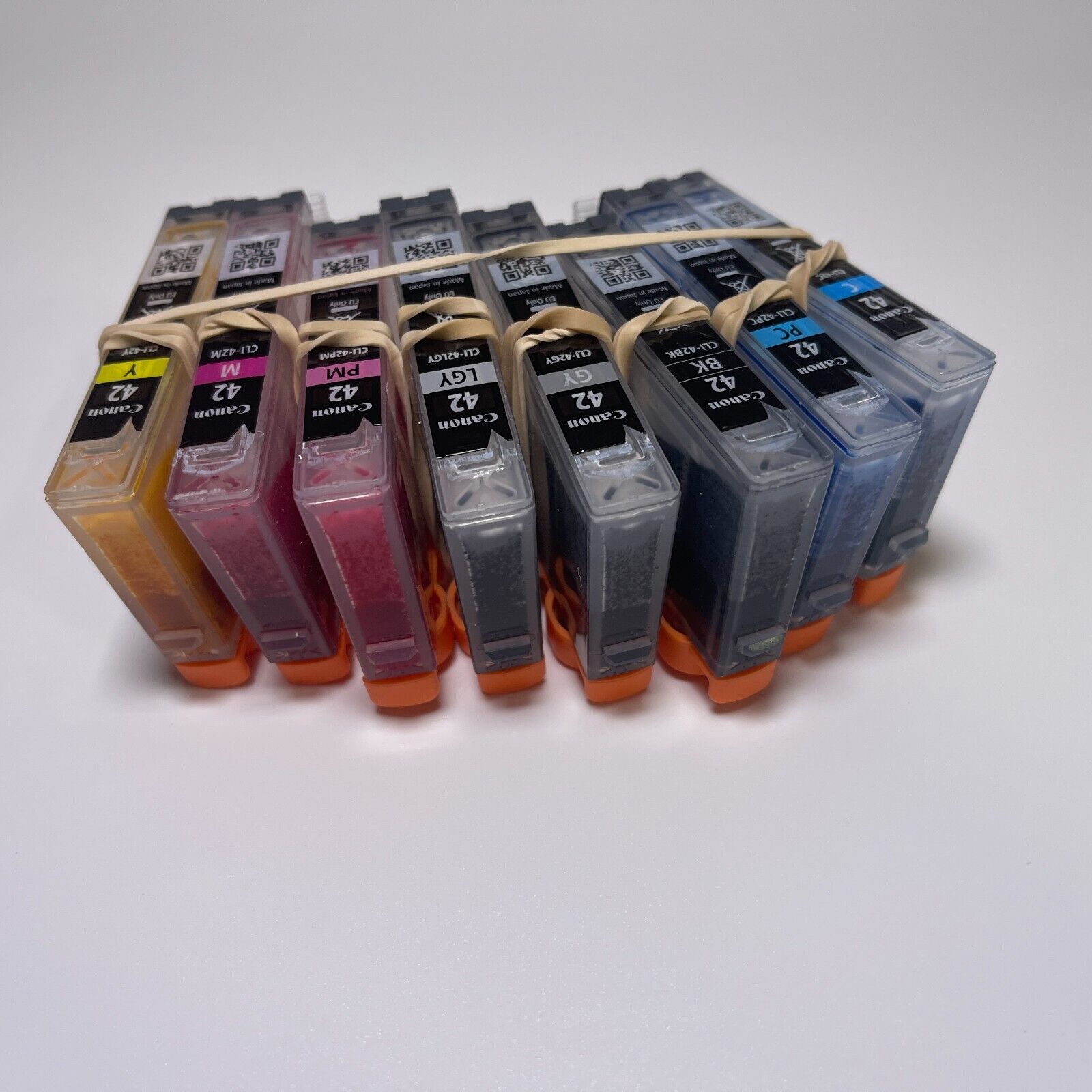 Lot OEM Canon Pro 100 CLI42 EMPTY Ink Cartridges Complete Set 8 USED ONCE CLI-42