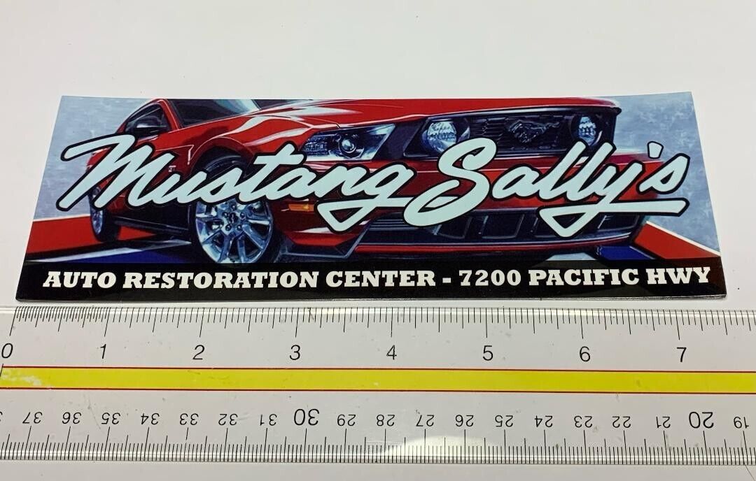 MUSTANG SALLY'S Pacific vintage reproduction 7/12' x 2 1/2 Billboard VINYL decal