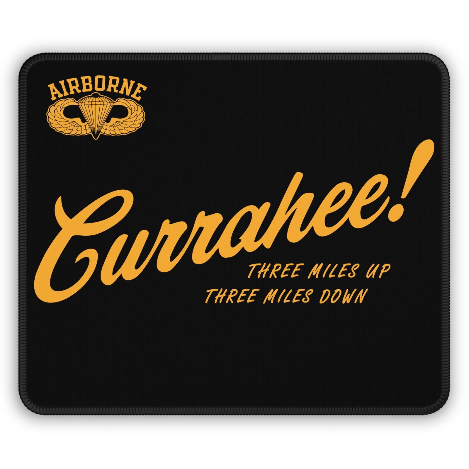 Currahee Band of Brothers Airborne WWII - Custom Design - Premium Mouse Pad 9x7