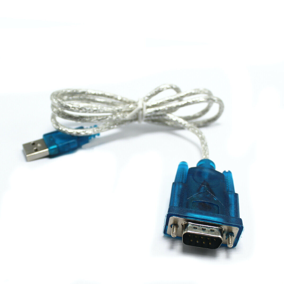 3Ft Translucent USB 2.0 to DB9 RS232 Serial Converter 9 Pin Adapter Cable PDA