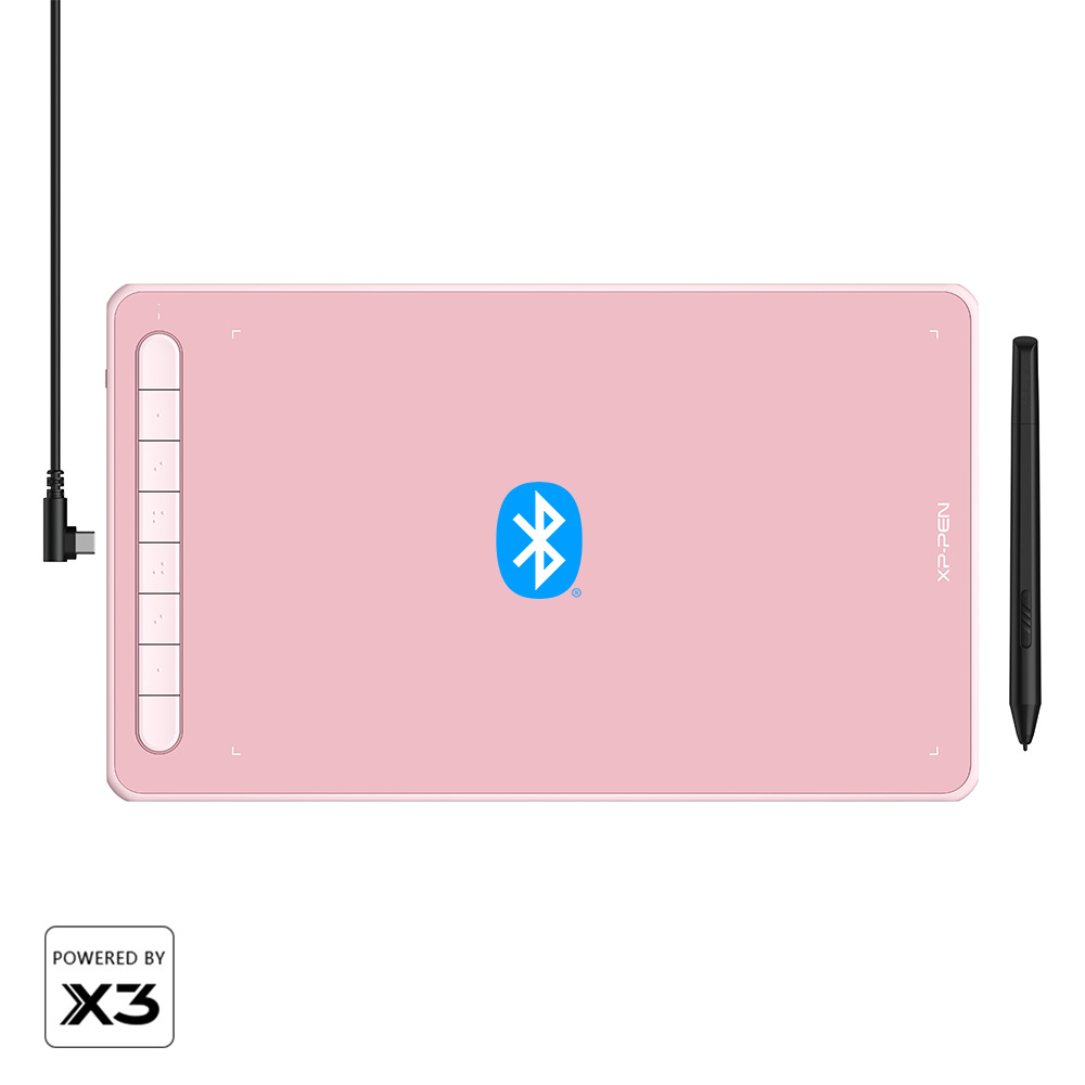 XP-Pen Deco LW Wireless Bluetooth Drawing Graphics Tablet Pink 8192 Refurbished