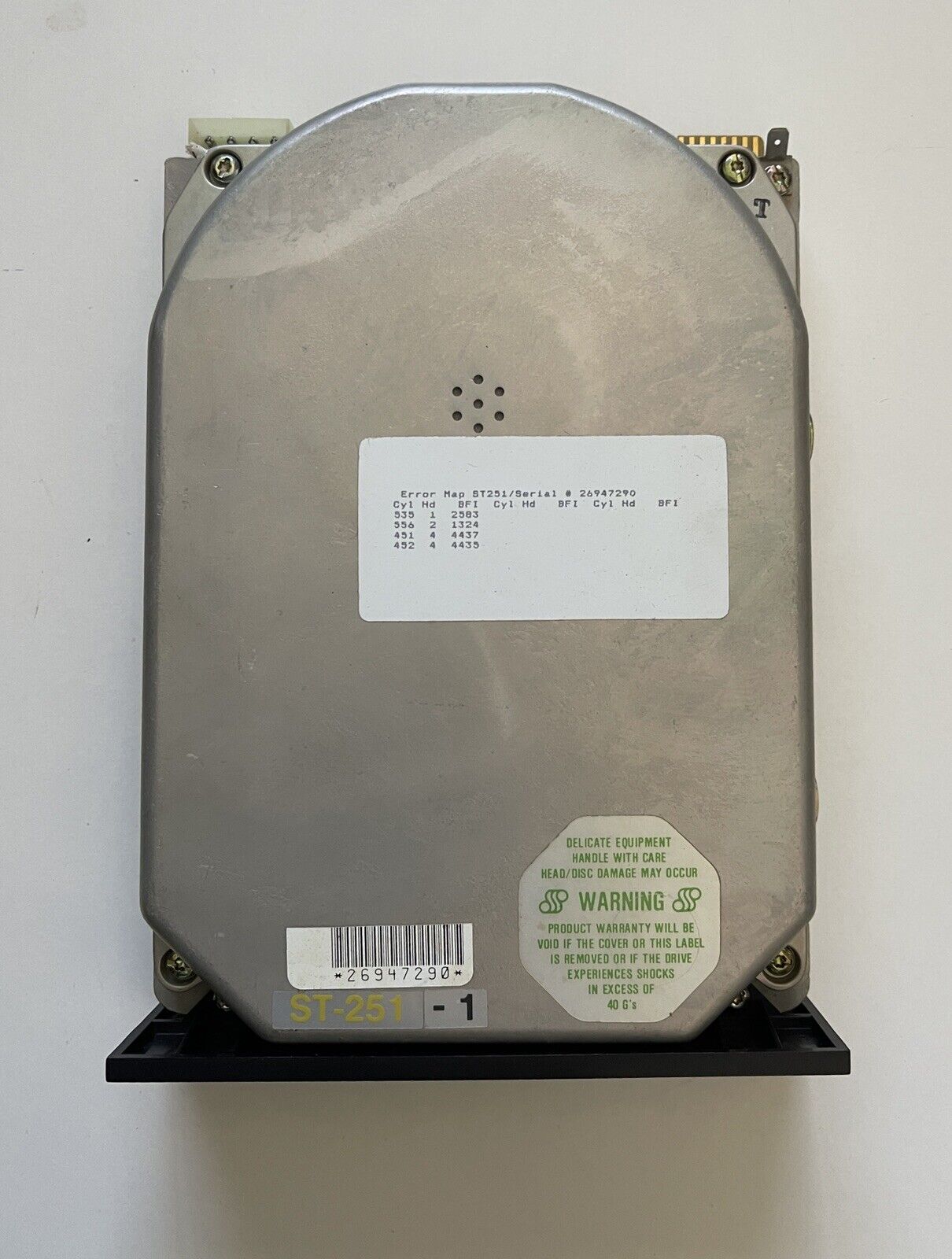 Seagate Vintage  ST251-1 5.25IN MFM 50MB Hard Drive. Used