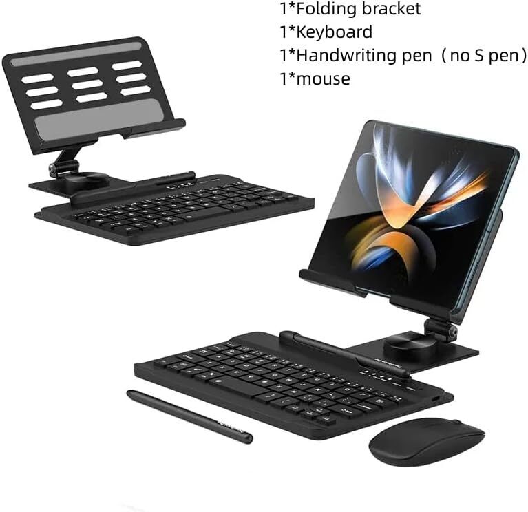 4PCS Magnetic Tablet Stand & Keyboard & Mouse & Pen Kit for SAMSUNG Z Fold 4/3/2
