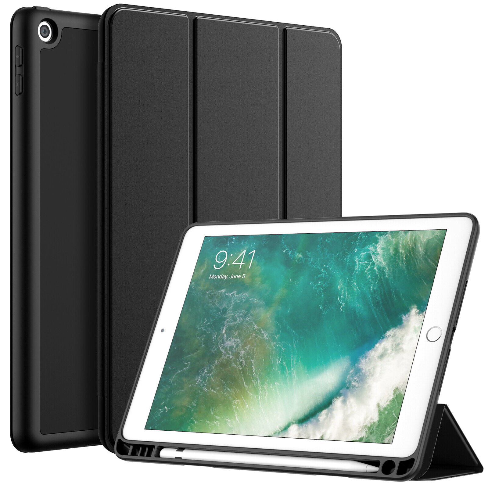 JETech Case for iPad 9.7-Inch 6th/5th Generation 2018/2017 with Pencil Holder