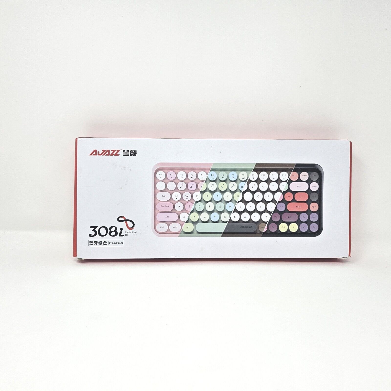 AJAZZ 308i Retro Wireless Keyboard,Bluetooth Silent Cute Computer Keyboard New