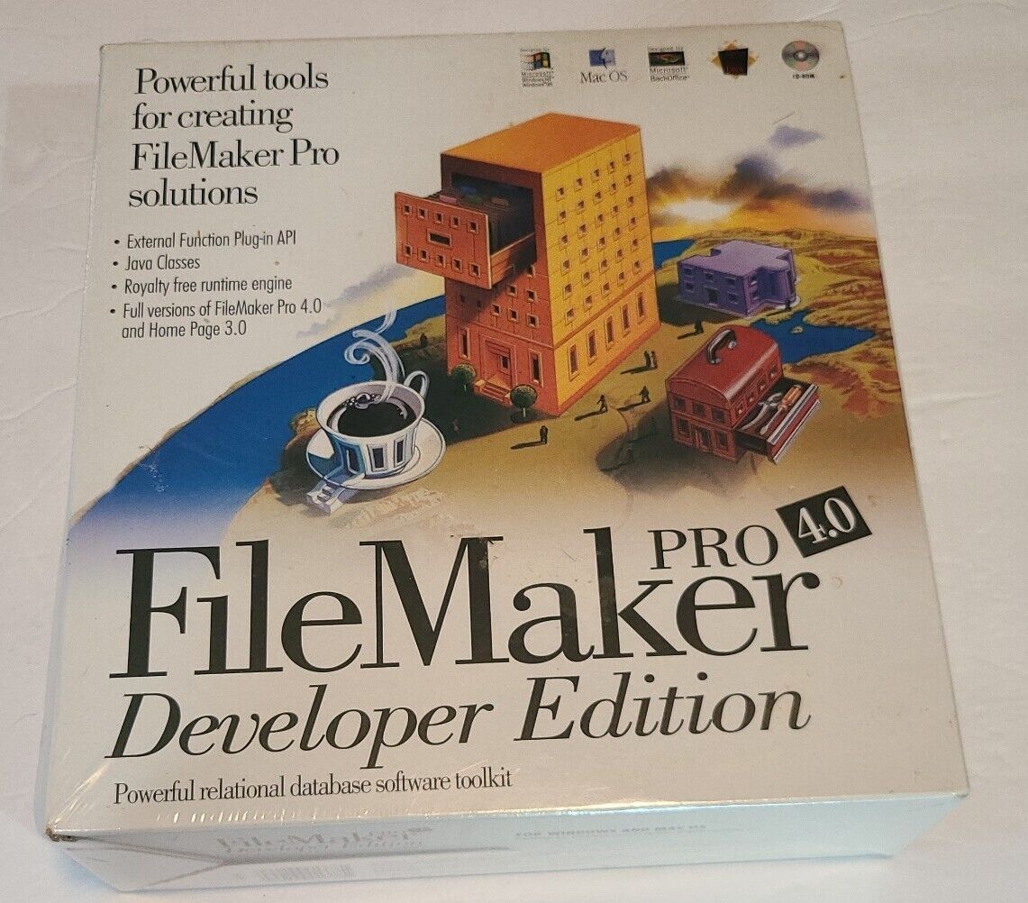 Vintage FileMaker Pro 4.0 For Windows And Mac Developer Edition-Brand New Sealed