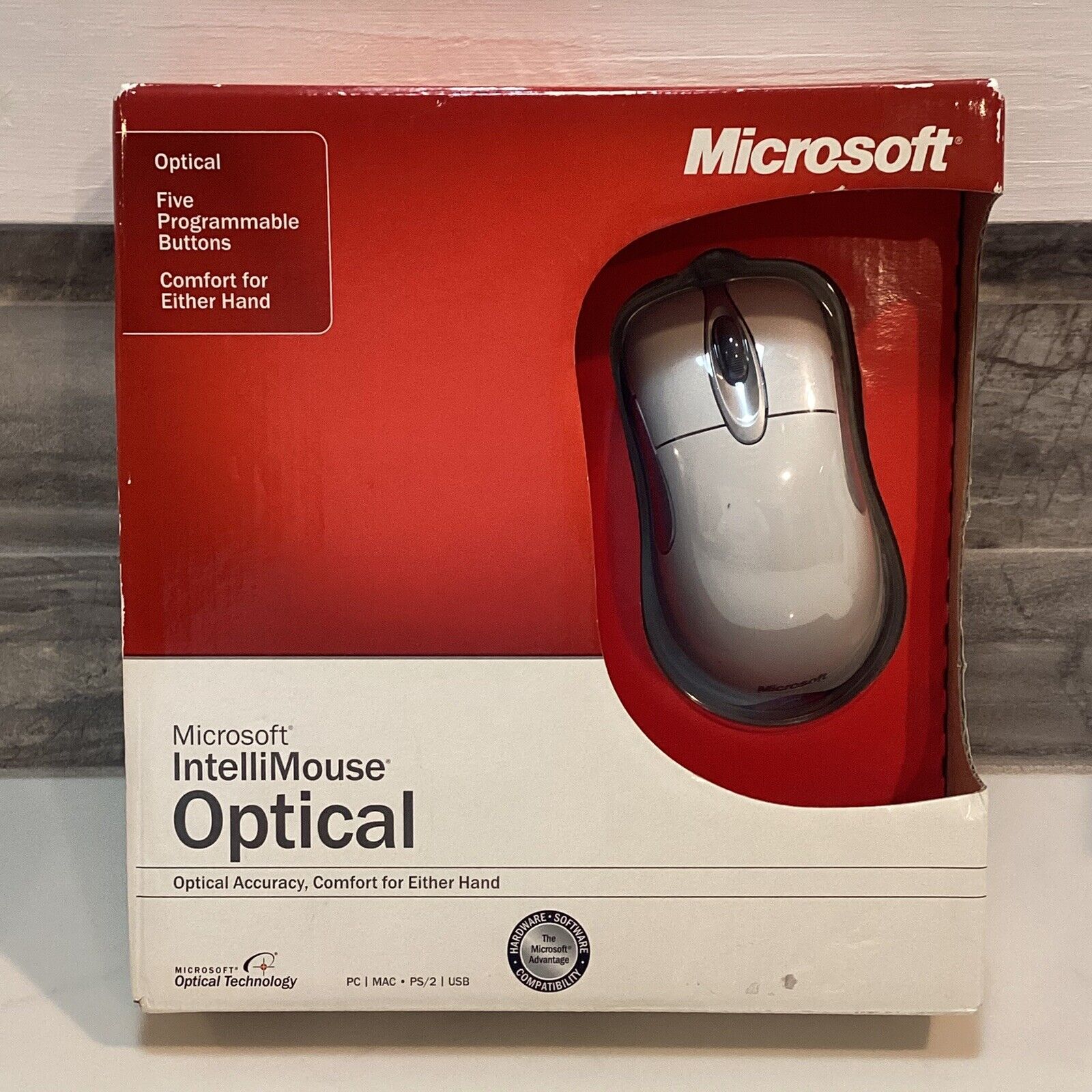 New Microsoft IntelliMouse Optical PC MC PS/2