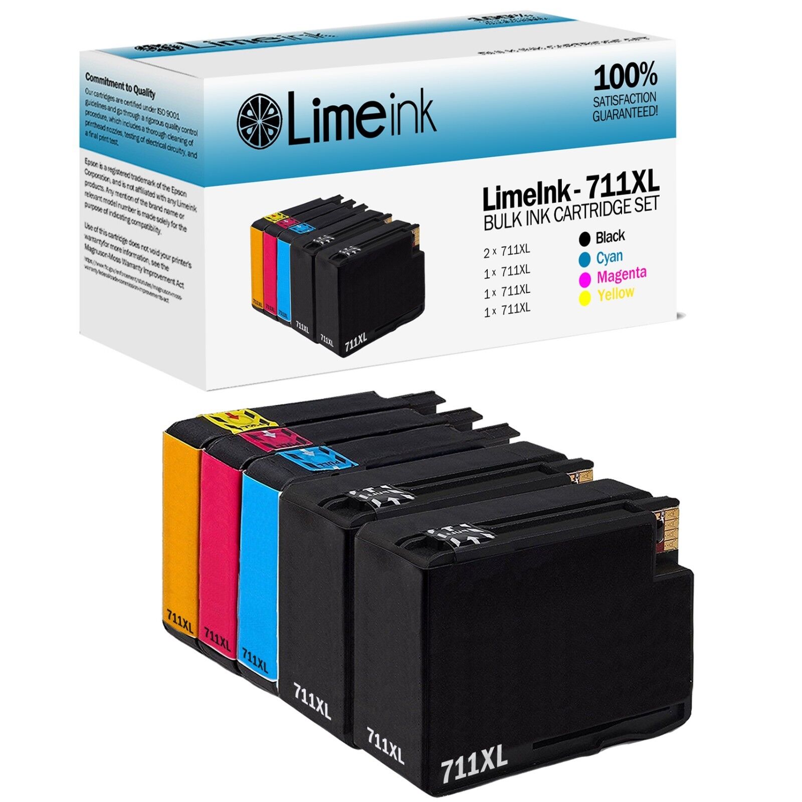5 Pack Compatible HP 711XL 711 Ink Cartridges for Designjet T120 T520