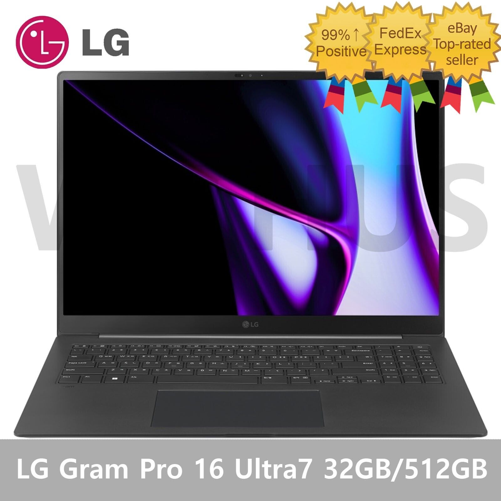 LG Gram Pro 16 16Z90SP-ED7BK Ultra7 RTX3050 32GB/512GB Win11 Laptop - Tracking