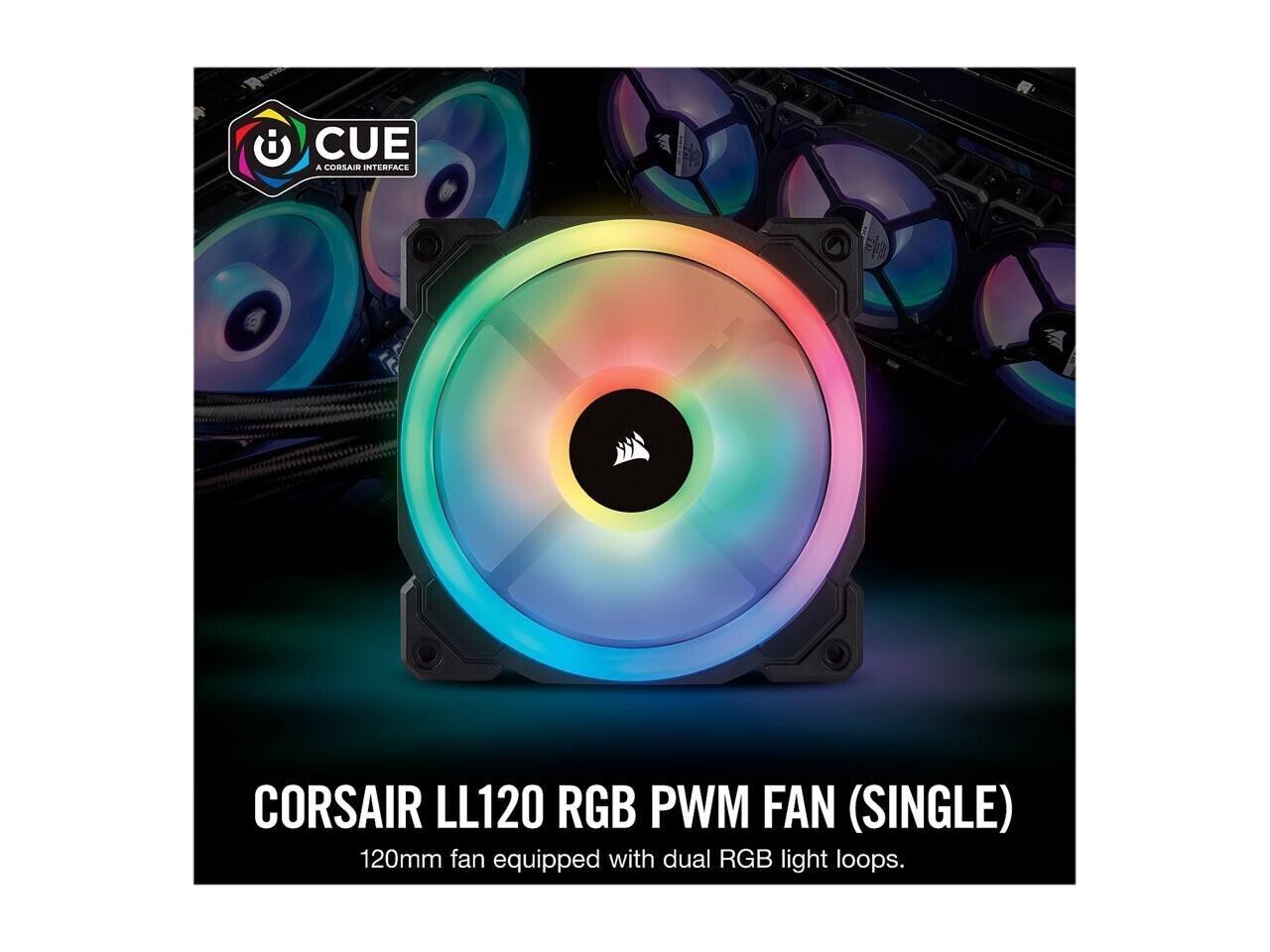 Corsair LL Series LL120 RGB 120mm Dual Light Loop RGB LED PWM (CO-9050071-WW)