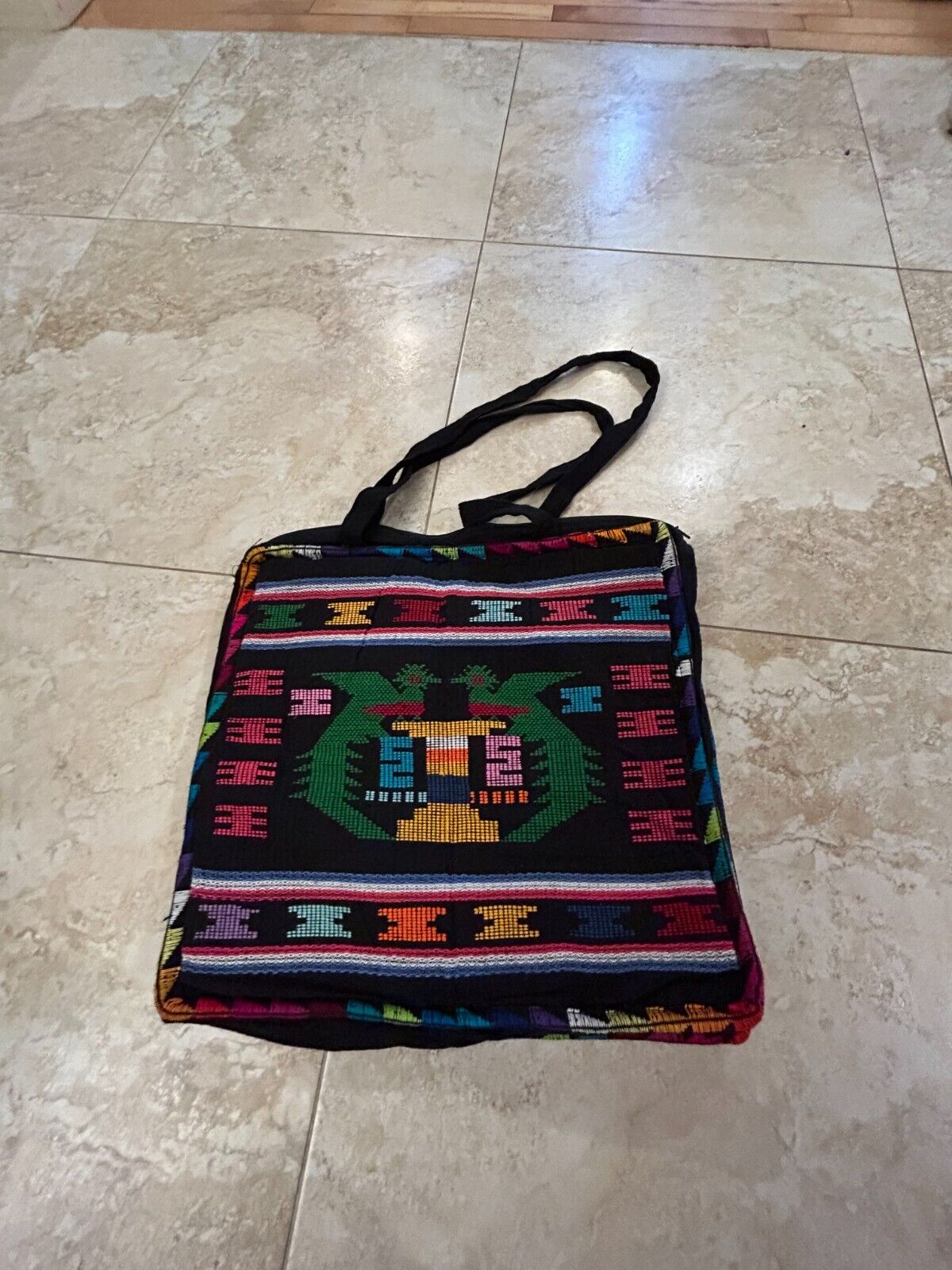 RARE beautiful Vintage Guatemala Guatemalan Woven book laptop computer purse bag