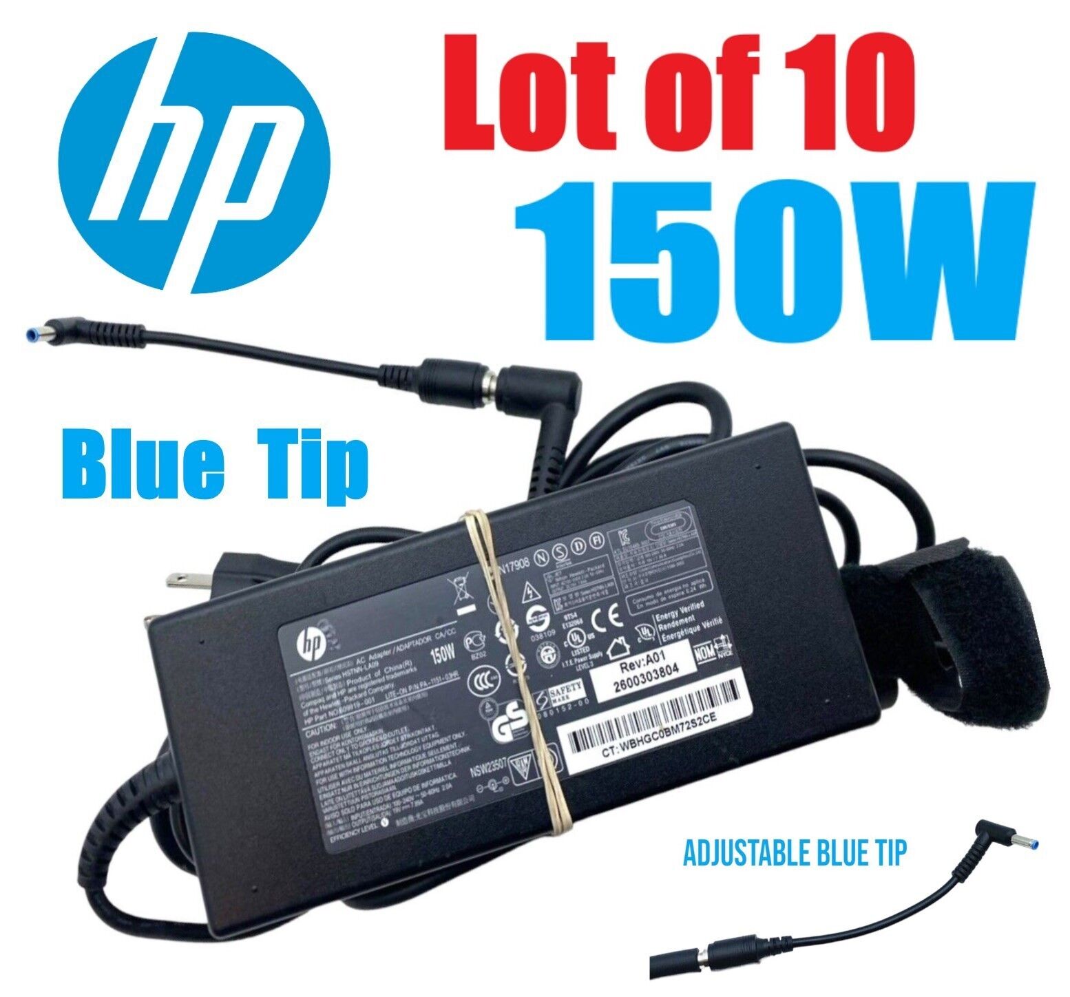 LOT OF 10 150W 19.5V 7.7A Laptop AC Adapter Charger For HP ZBook 15 G3 G4 G5 G6