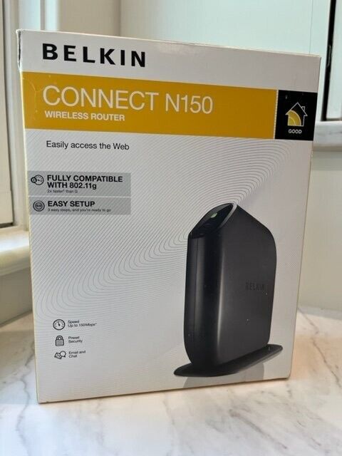 BELKIN Connect N150  150 Mbps 4-Port Wireless Router