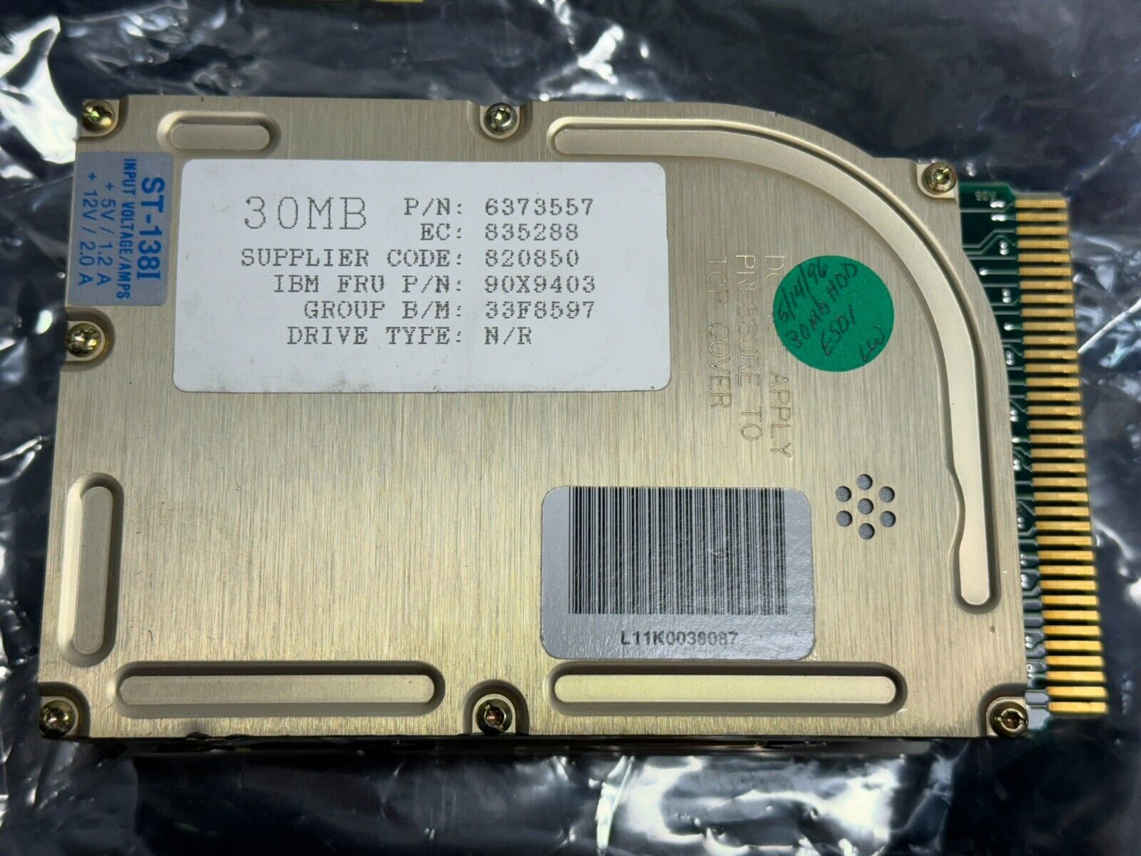 Seagate ST-138i 30 MB ESDI Hard Drive IBM FRU 90X9403 - 6373557