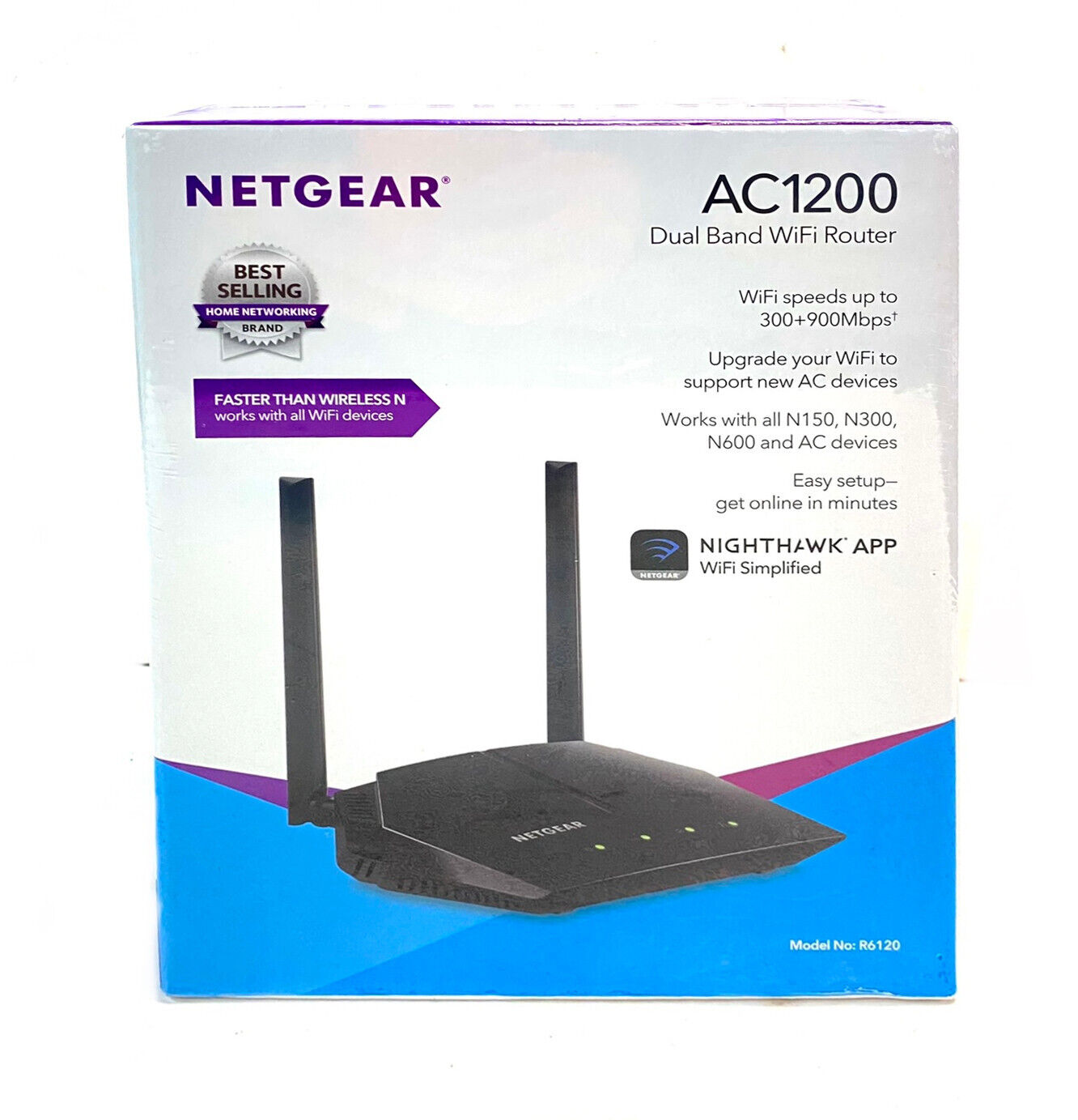 Netgear AC1200 R6120 Smart WiFi Wireless Router Dual Band Gigabit NEW SEALED