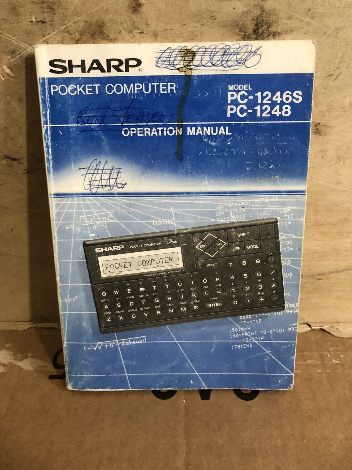Sharp Pocket Computer Model PC-1246S PC-1248 Operation Manual - READ DESCRIPTION