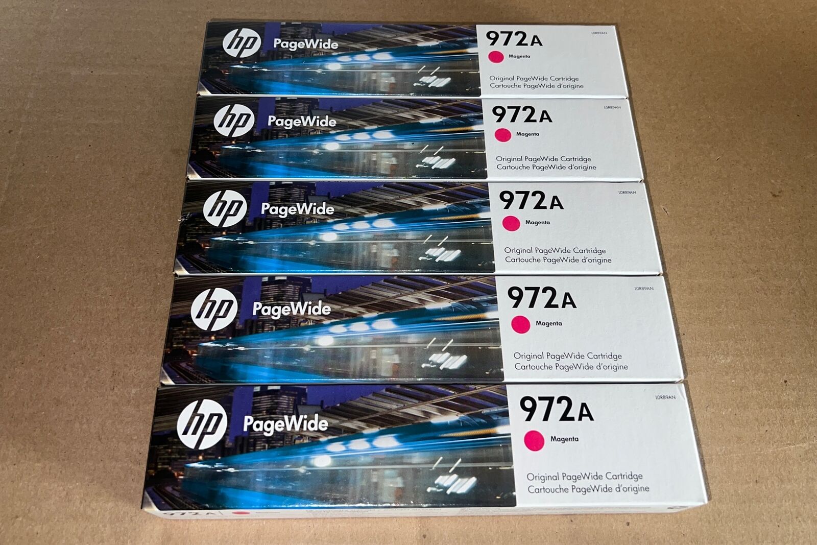 Genuine HP 972A Magenta Ink PageWide 577z 477dn 552dw  Exp 01/2027 - LOT OF 5
