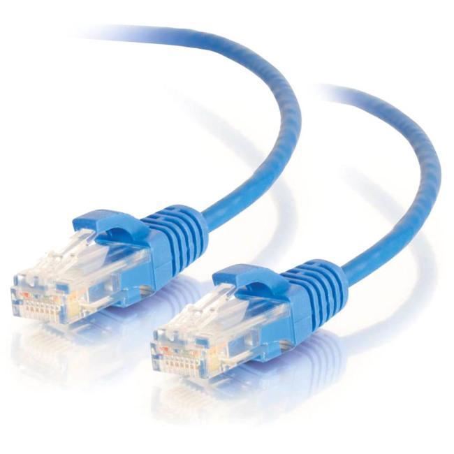 C2G 6ft Cat6 Snagless Unshielded (UTP) Slim Network Patch Cable - Blue
