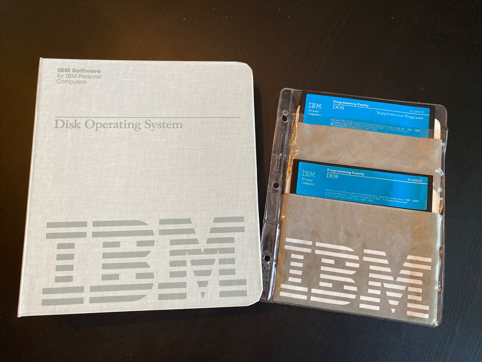 Vtg IBM Disk Operating System DOS Version 3.10 First Ed 1985 w/ 2 disks & Manual
