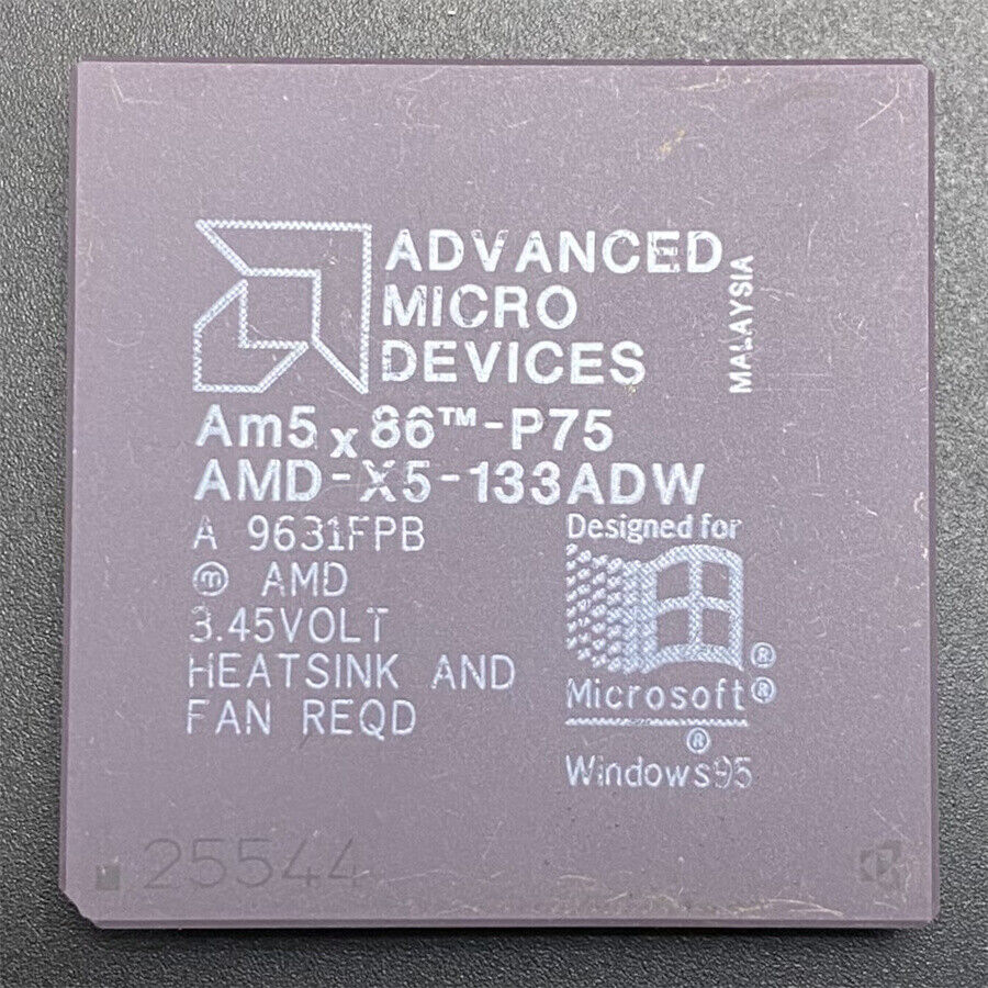 AMD AMD-X5-133ADW CPU Am5X86-P75 80486 PGA168 133MHz Processor High Speed