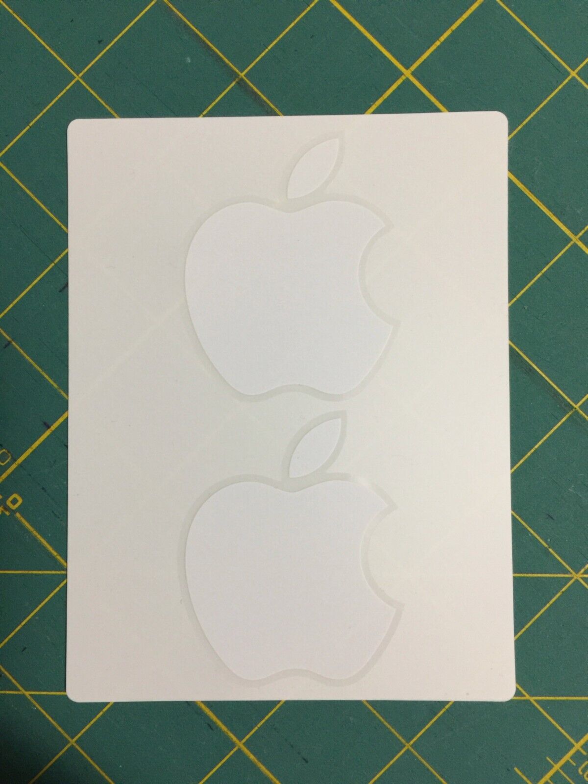 Apple Logo White Decals  - Genuine OEM - Set Of 10 - 20 Total Stickers