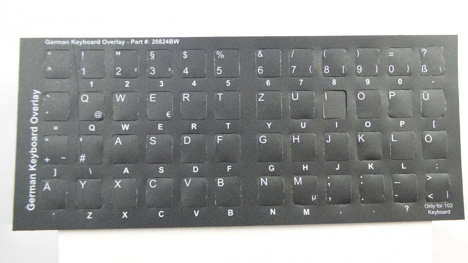 Non-transparent Opaque Keyboard Overlay Stickers German Deutsch QWERTZU