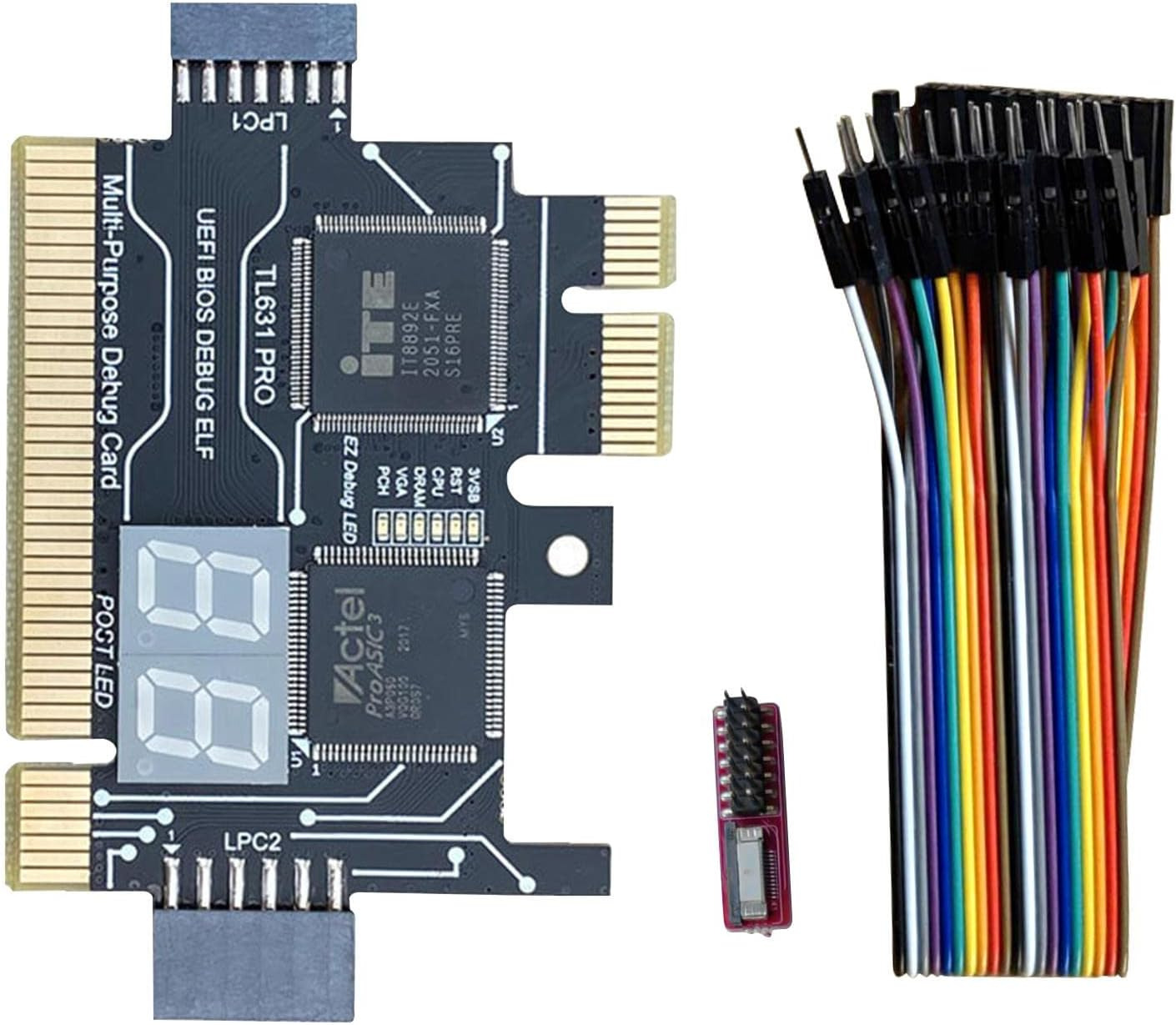 TL631 Pro Motherboard Analyzer Diagnostic Card, PCI Mini PCI-E LPC Motherboard T