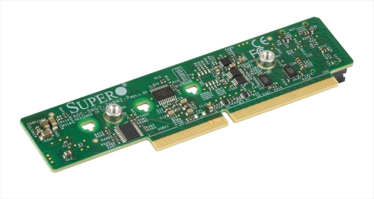 Supermicro AOC-SMG3-2H8M2 M.2 SATA/NVMe Hybrid Stacked Carrier Card for TwinPro