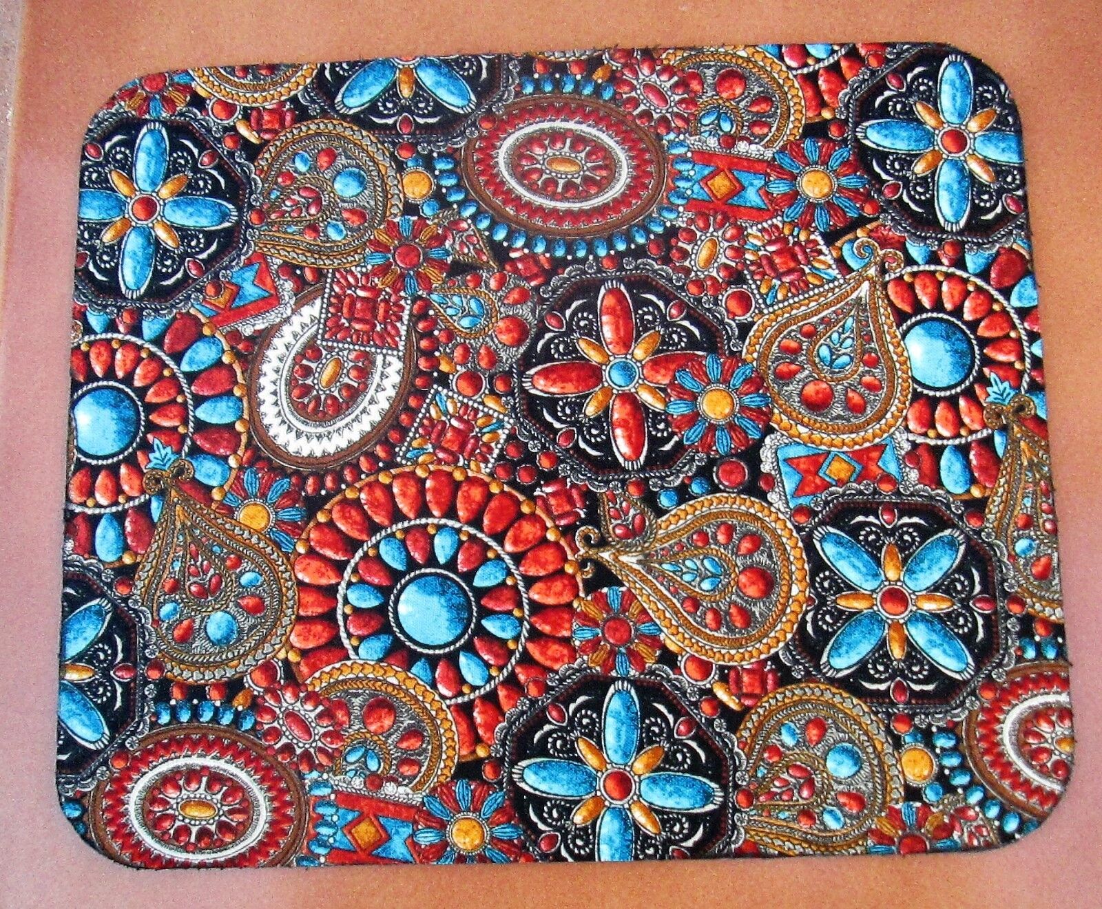 Southwest Jewelry Mouse Pad Native American Turquoise Coral Custom Gift for her