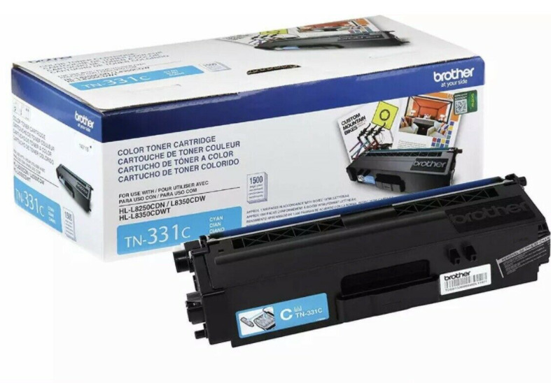 Brother Genuine TN331C Cyan Toner Cartridge, Laser, Standard Yield, 1500 Pages
