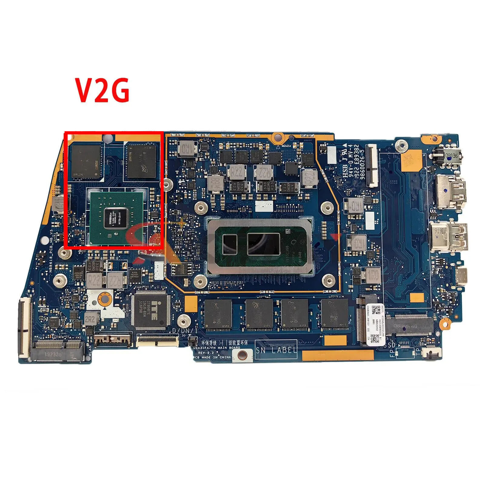 For ASUS UX431FL UX431F UX431FN Motherboard MX250 V2G GPU I5 I7 CPU 8GB 16GB RAM