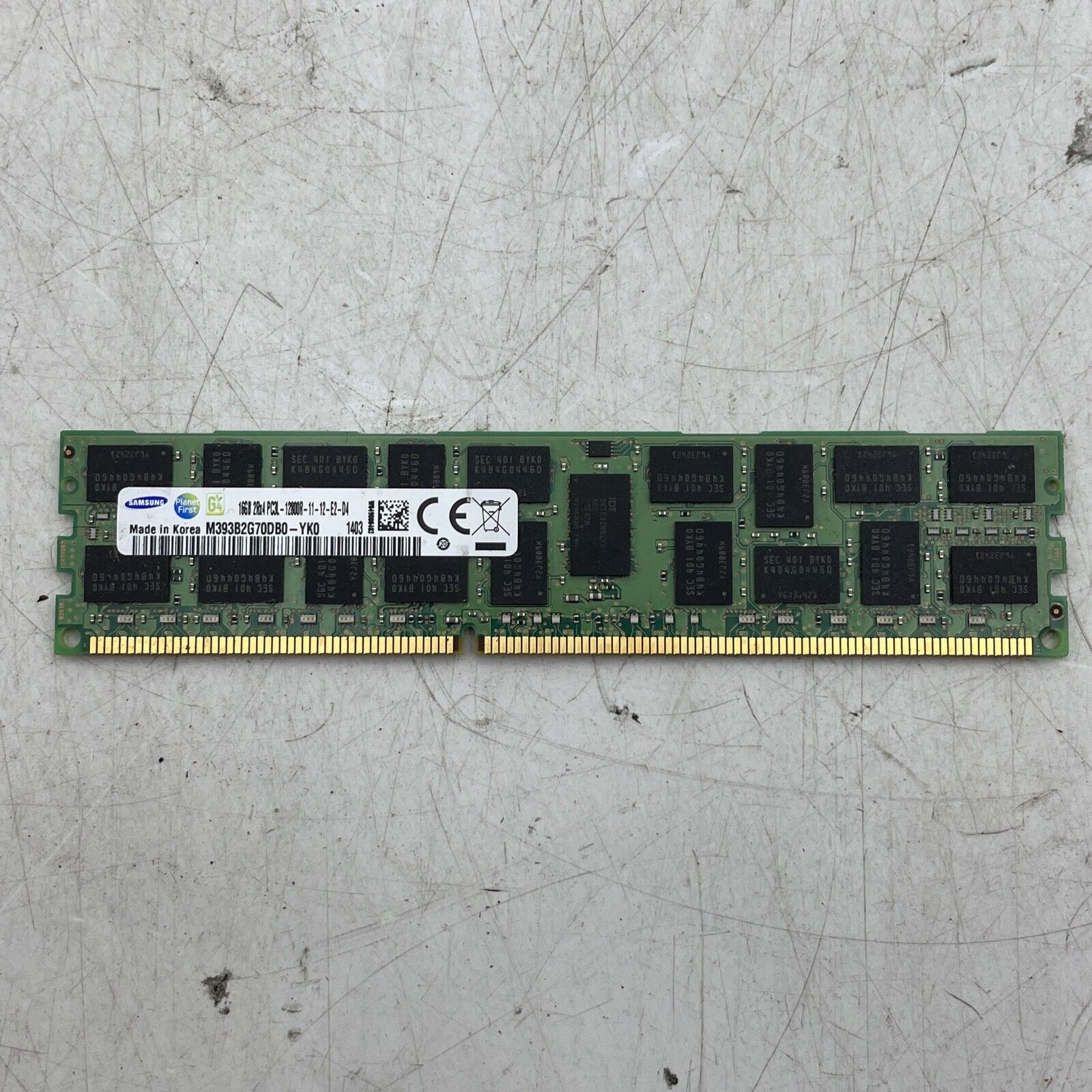 Samsung 16GB 2RX4 PC3L-12800R DDR3-1600 ECC Server Memory RAM M393B2G70QH0-YK0.