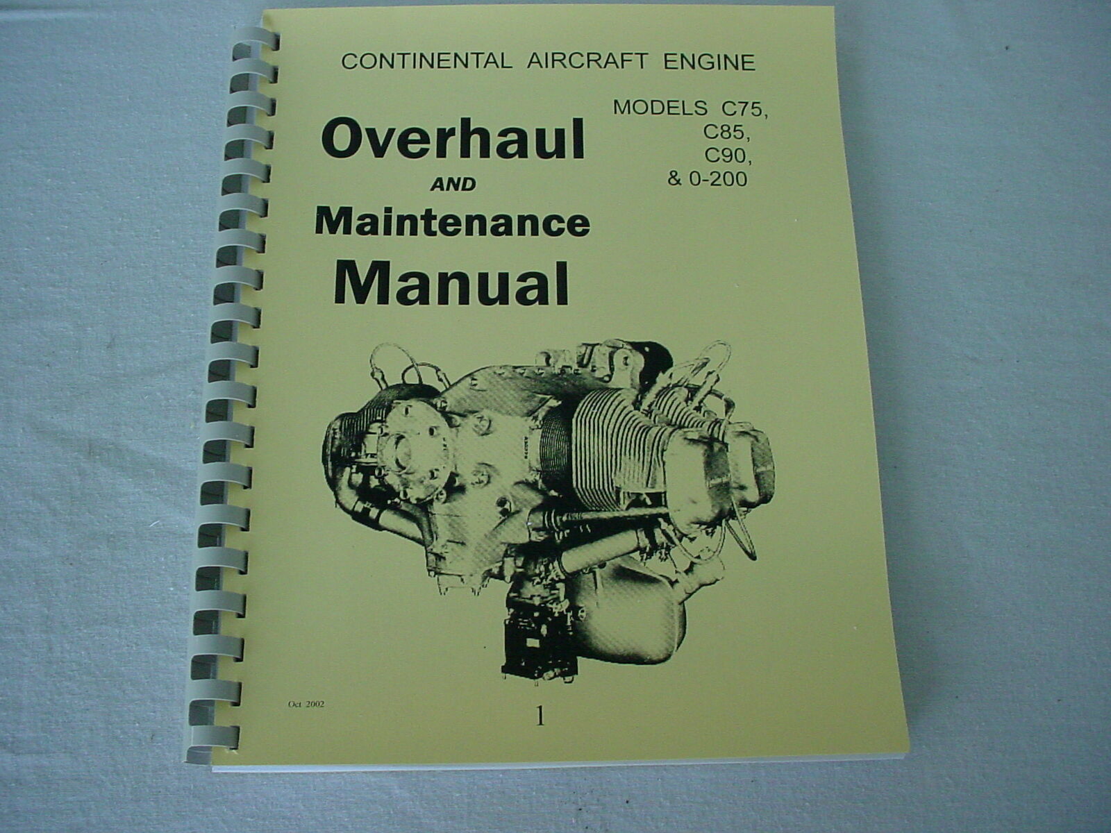  CONTINENTAL ENGINES  C75 C85 C90 0-200 OVERHAUL MANUAL -1