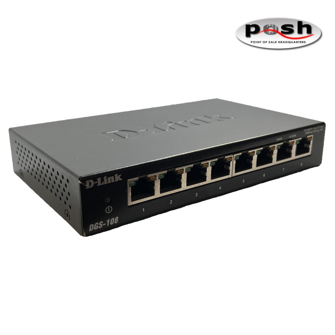 D-Link Desktop Switch DGS-108 - 8-Ports 10/100/1000Mbps ***Lot of 2***