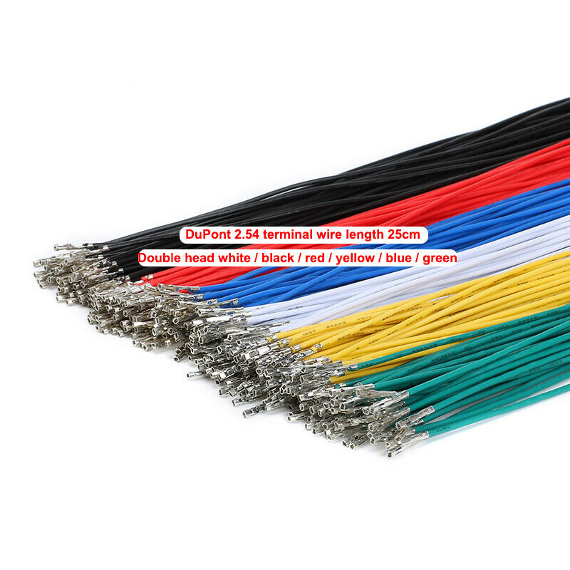 10pcs DuPont 2.54 terminal wire double-head pressure reed cable length 25CM