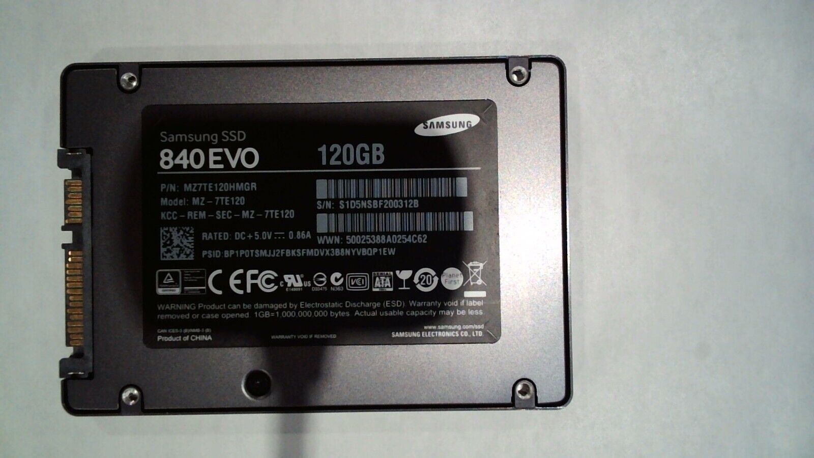 MZ-7TE120  Samsung 840 EVO MZ7TE120HMGR 120GB 2.5\