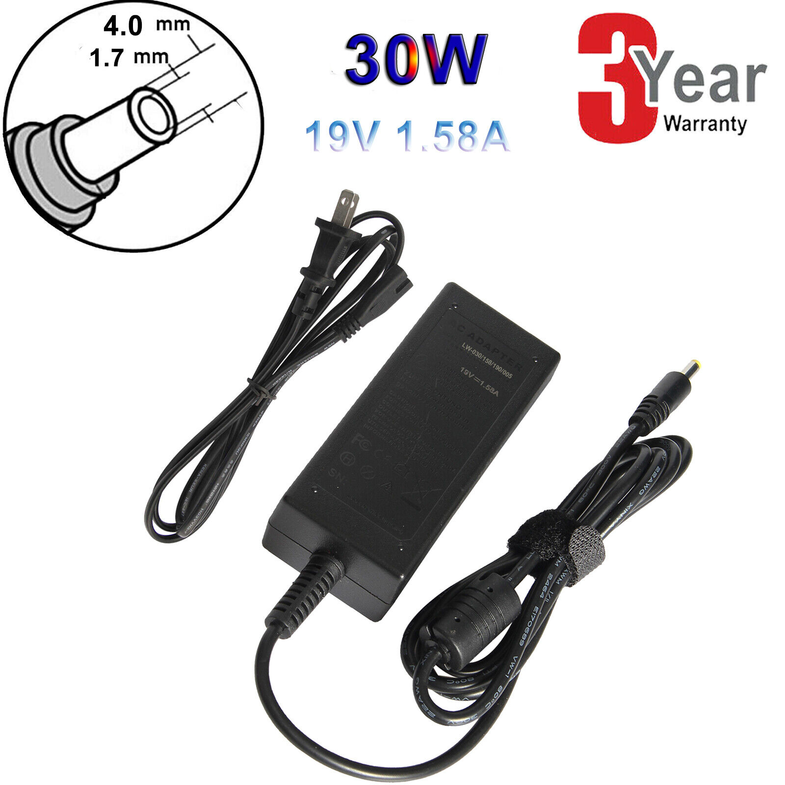 AC Adapter Charger For Toshiba Thrive Tablet PC AT105-T1016 AT105-T10162 US