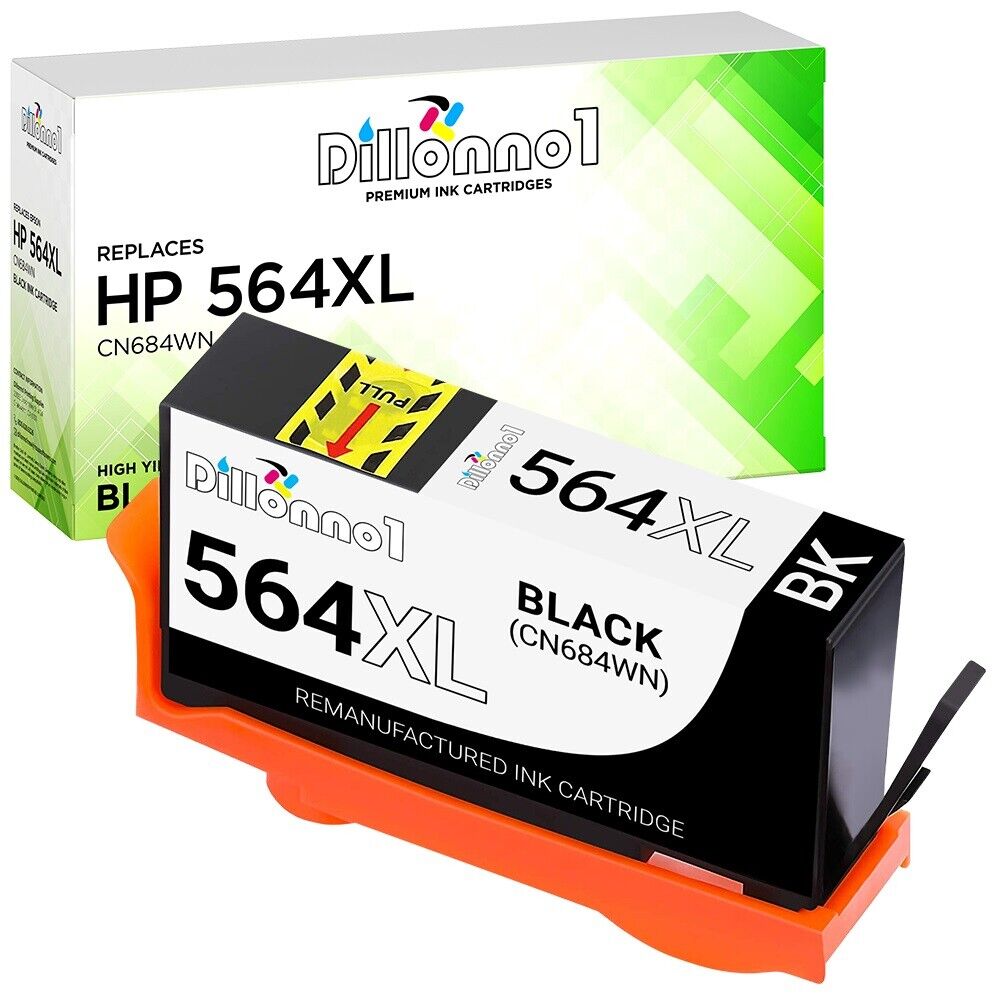 For HP 564XL Black Deskjet 3070a 3520 3521 3522 3526 OfficeJet 4620 4622 AIO