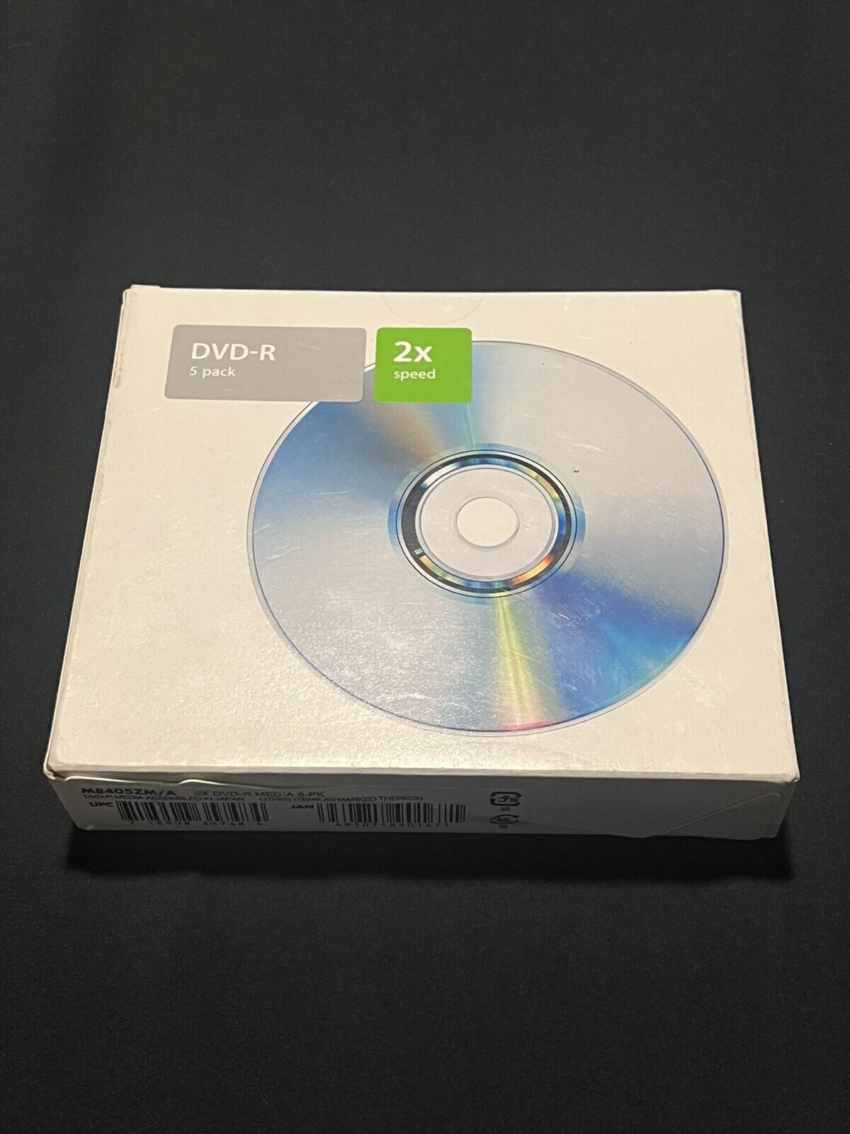 Apple DVD-R 5 Pack 2x Speed 4.7 GB Media Discs Sealed Original Rare