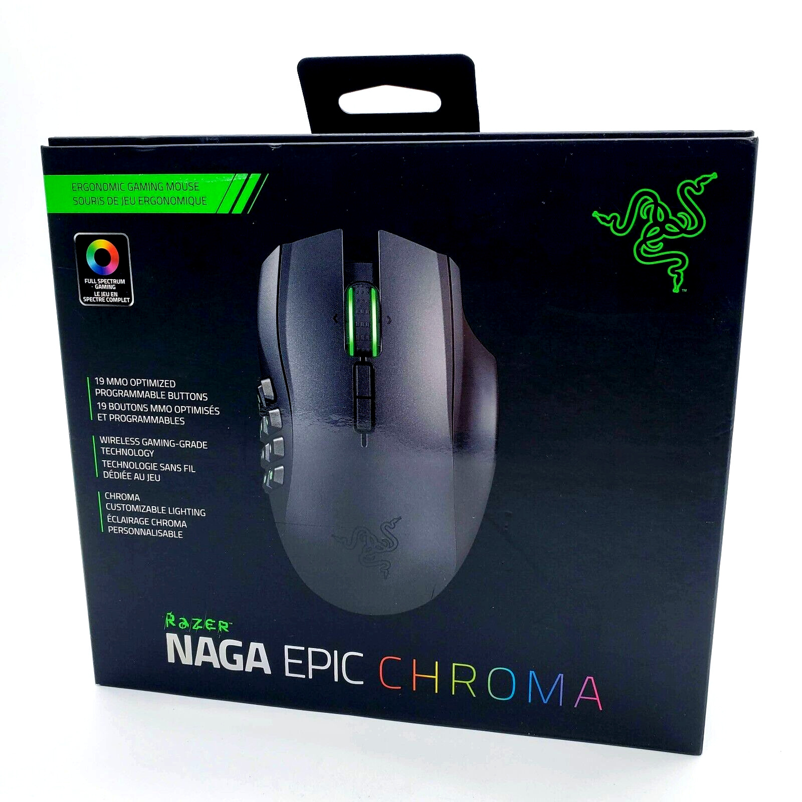 Razer Naga Epic Chroma Wireless Laser Gaming RGB Mouse Black RZ01-00510100-R3U1
