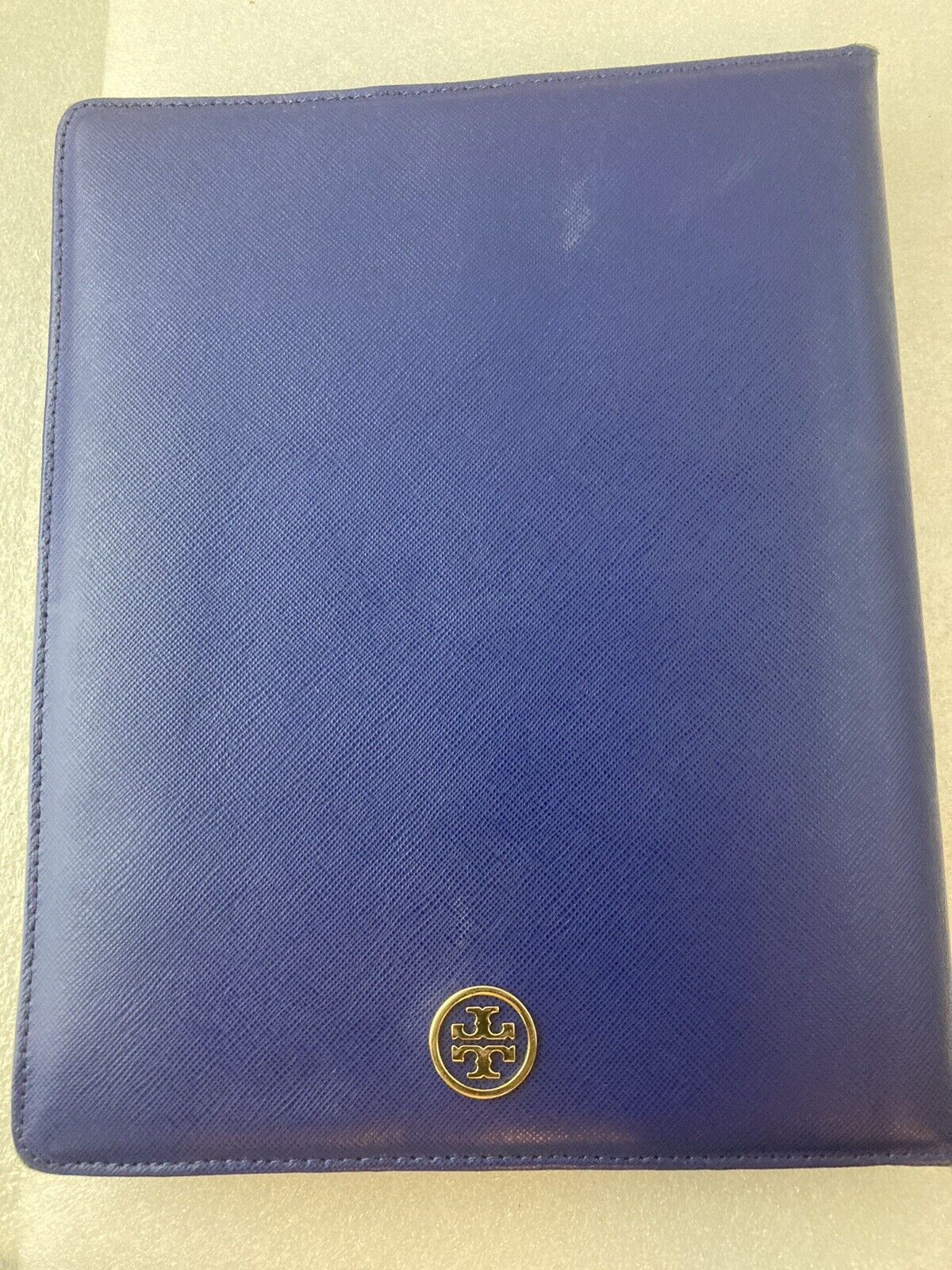 TORY BURCH Cobalt Blue Leather iPad Case