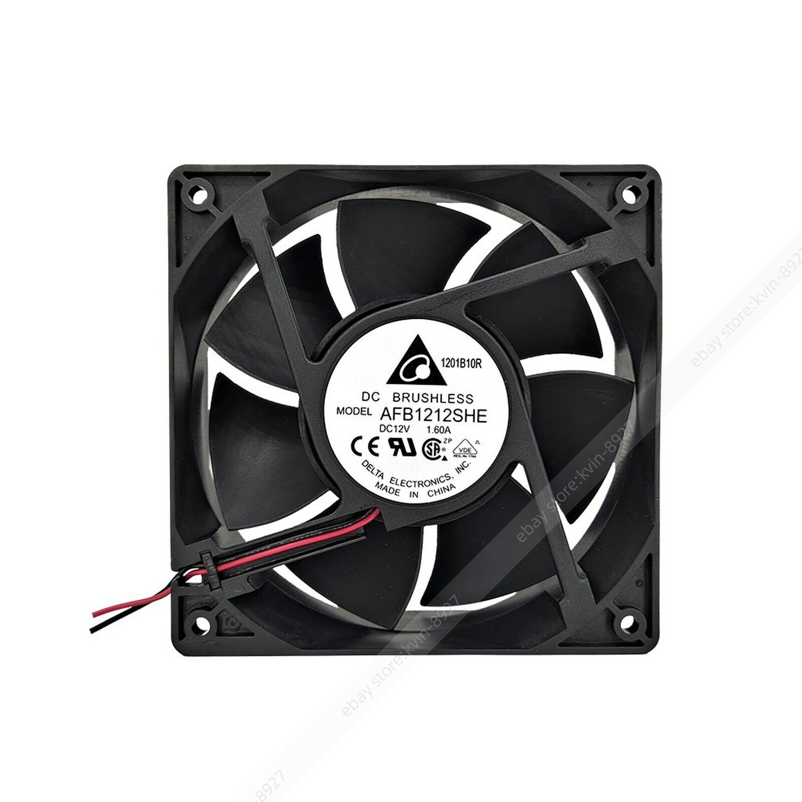 1PC DELTA AFB1212SHE DC12V 1.6A 12038 120cm 2-Pin Server Cooling Fan